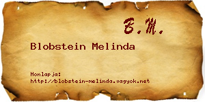 Blobstein Melinda névjegykártya